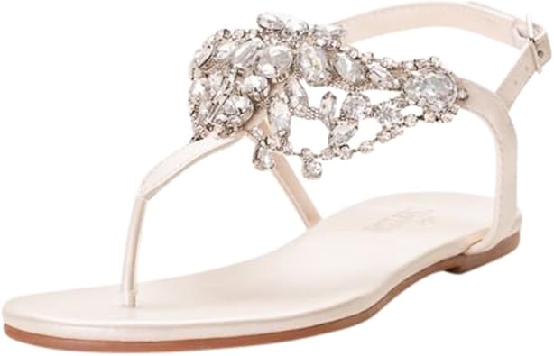 embellished t strap sandals