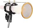 CISNO Studio Condenser Mic Microphone Shock Mount With Metal Wind Screen Pop Filter Combo Mask Shield For Recording