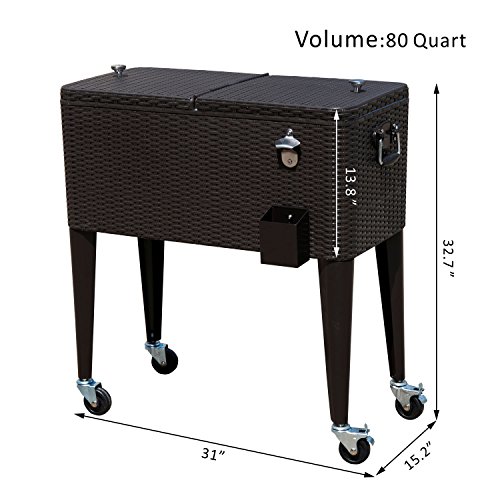 5 Outsunny+Rolling+Chest+Portable+Cooler
