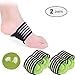Tinkber 2 Pairs Extra Thick Cushioned Compression Arch Support with More Padded Comfort for Plantar Fasciitis, Fallen Arches, Heel Spurs, Flat and Achy Feet Problems (For Men and Women)