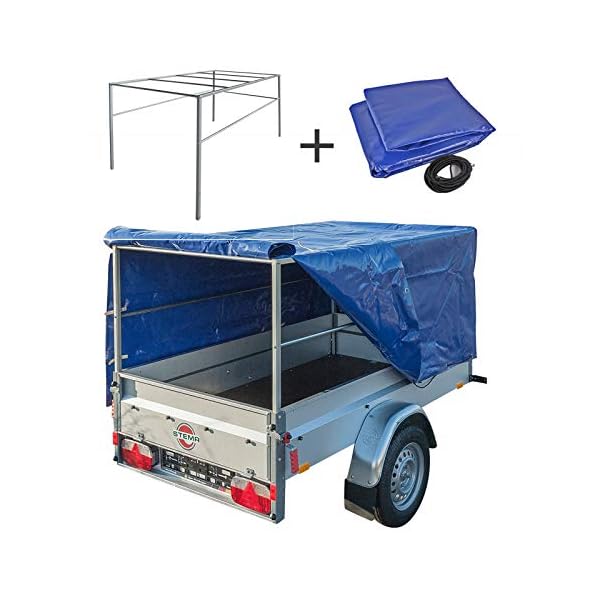 APT Planen Gestell + Hochplane Set, blau,Maße 207,5 x 114 x 90 cm, verzinkt