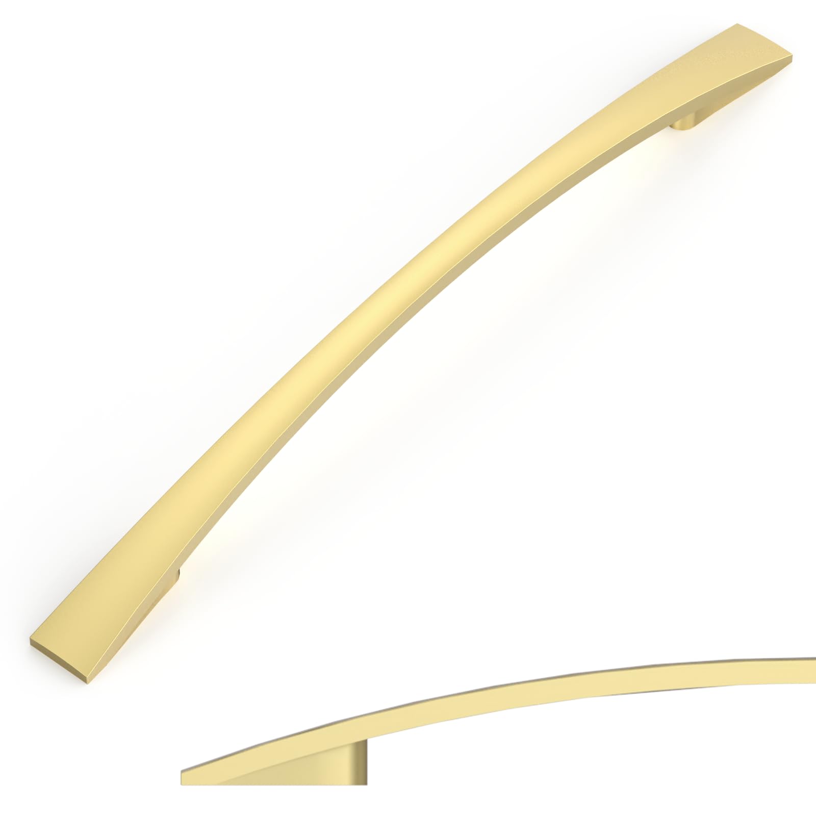 Amerdeco 10 Pack Brushed Gold Cabinet Pulls 6.3 Inch(160mm) Hole Centers Kitchen Cabinet Handles Solid Zinc Alloy Cabinet Hardware Drawer Pulls AM010…