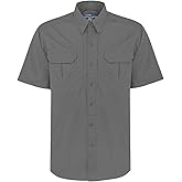 LA Police Gear Men's Tactical Short Sleeve Field Shirt, Uniform Shirts for Men, Lightweight & Comfortable Button Up Shirt