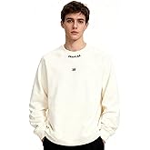 HEIJING Men's Crewneck Sweatshirt, Long Sleeve Cotton Pullover Sweatshirts for Commuting, Exercising, Yoga