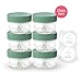 Sage Spoonfuls - 6 Pack, 4 oz Baby Food Jars, Glass Baby Food Containers with Lids, Freezer Storage, Leakproof, Reusable Small Glass Baby Food Containers, Microwave & Dishwasher Friendly