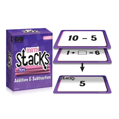 EAI Education Math Stacks Addition & Subtraction Game: Grades 1-2