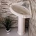 CORNER PEDESTAL SINK WHITE- RE1717W - NEW