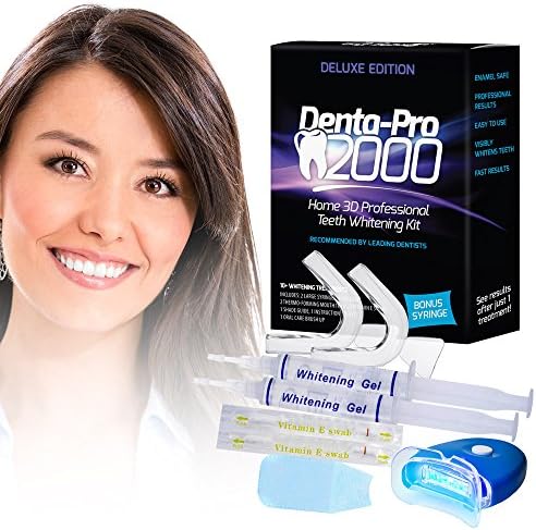 DentaPro2000 At Home 3D Premium Teeth Whitening Kit - See Results After The First Use! UPGRADED VERSION!