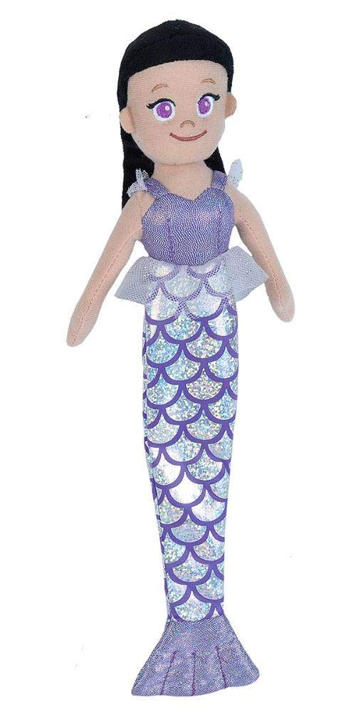 Wild Republic Huggers Soft Toy Slap Bracelet, Gifts for Kids, Purple Mermaid Plush Toy 20 cm