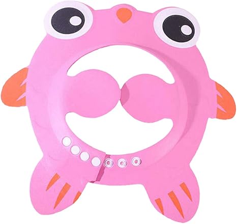 Amazon Co Jp Sm Sunnimix ベビー シャンプーハット キャップ 耳カバー付き お風呂 ヘアウォッシュ バスグッズ サイズ調整可能 全6色 E ホビー