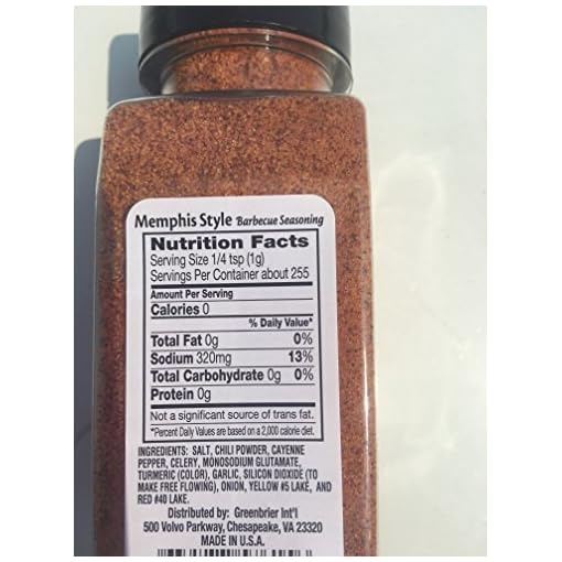 Memphis Style Barbecue Seasoning Bbq Spices,Made in Usa 9 oz