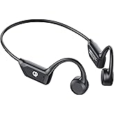 Qyzue Bone Conduction Headphones, Open Ear Headphones Wireless Bluetooth with Mic, Superior Sound Running Headphones 10H Playtime, Comfortable Fit Waterproof for Music, Workouts, Travel