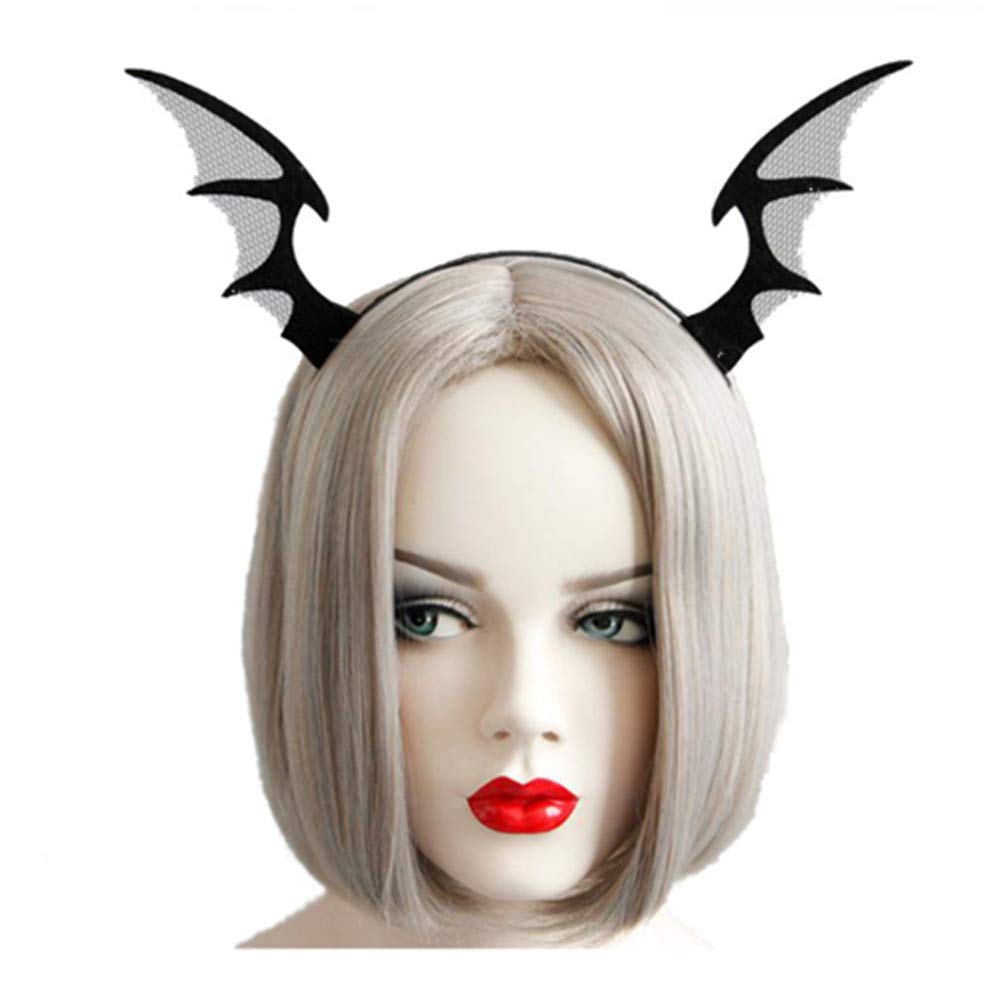 SOUTHSKY® Batgirl Black Bat Ears Women Bat Wing Headband Hair Clip Hoop for Party For Halloween Costume Cosplay Party (Bat Wing)
