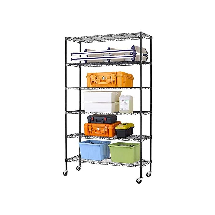 Buy 6 Tier Wire Shelving Unit Rack NSF Heavy Duty Height Adjustable