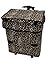 dbest products Smart Cart, Leopard Collapsible Rolling Utility Cart Basket Grocery Shopping Teacher Hobby Craft Art