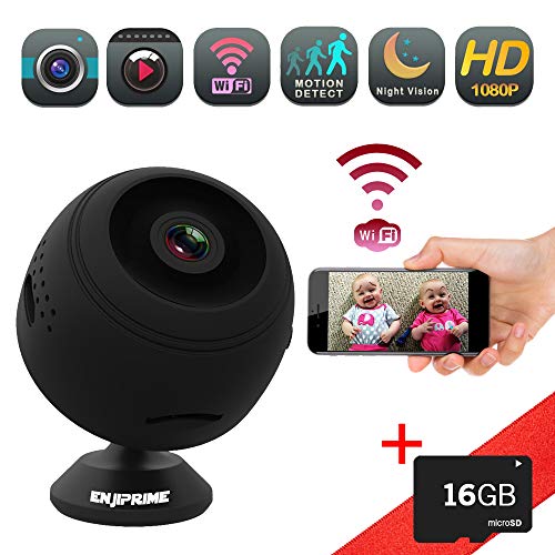 Spy Camera Wireless Hidden Camera - Premium WiFi Enabled Hd 1080p Mini Camera Viewable from Phone Or PC - Black Nanny Camera with Night Vision and Motion Detection