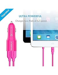 PASBUY p23696 °C-f 4,8 A 31,5 W QC 3.0 Dual USB rápido Cargador de coche para iPhone, iPad, Samsung Galaxy, Note, HTC, Motorola, Nokia, etc., Rosado