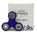 Mizzuco Miz-Toy-Tri-BS Spinner Fidget Stress Reducer Ultra Fast Finger Toy,Blue/Sliver
