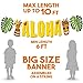 K-Musculo Aloha Banner Luau Party Supplies - Hawaiian Party Decorations - Luau Party Decorations - Already Assembled Large Size Aloha Sign Hawaiian Decor for Tropical Pool Jungle Party