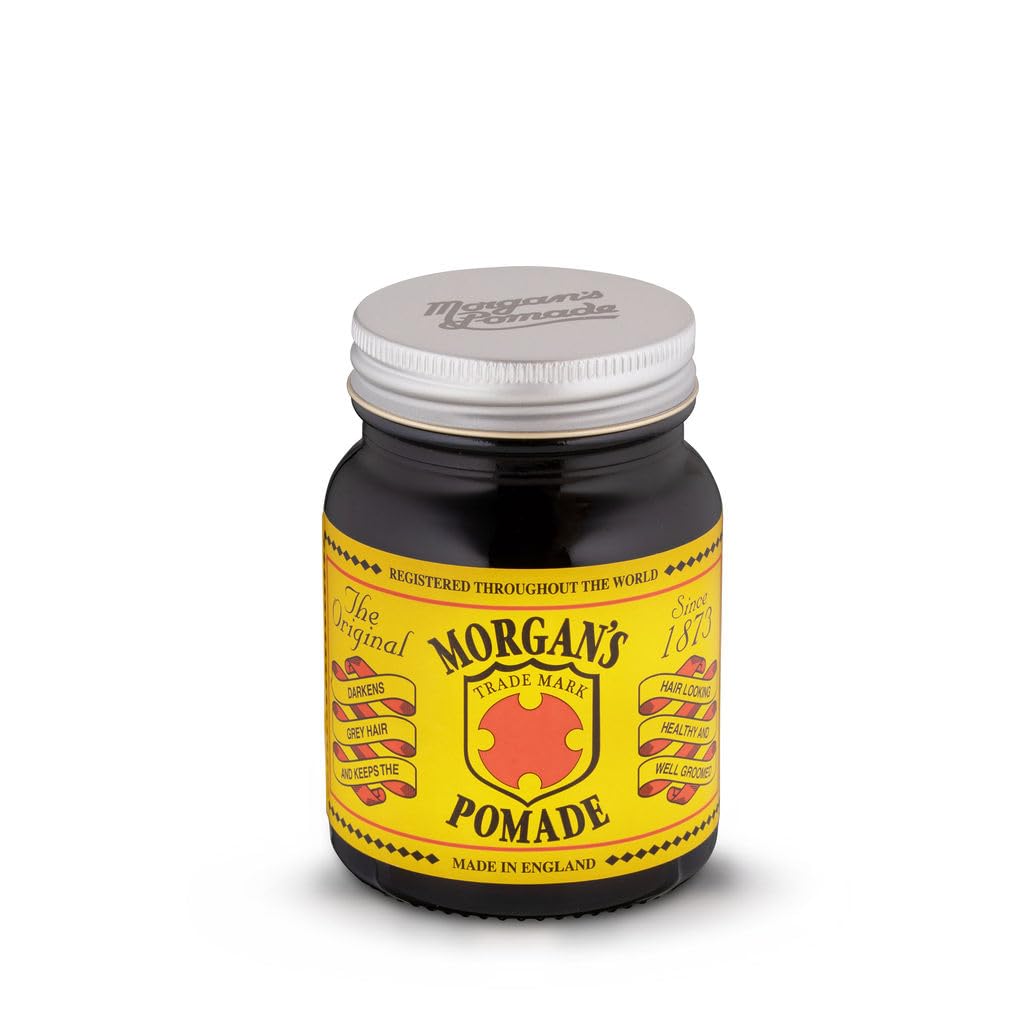 Morgan's Pomade Hair Darkening Pomade, Gradually Darkens Grey Hair, Styles and Adds Shine to Dry Hair, Helps Control Fizz with Vitamin E 100g