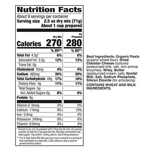 Annie’s White Cheddar Shells Macaroni & Cheese Dinner with Organic