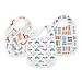 aden + anais Zutano Collection Snap Bib, 100% Cotton Muslin, Soft Absorbent 3 Layers, Adjustable, 9” X 13”, 3 Pack, Pup In Tow, Dogs and Cats