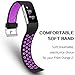 SKYLET Compatible with Fitbit Charge 2 Bands, 3 Pack Breathable Silicone Replacement Sport Wristbands Compatible with Fitbit Charge 2 with Secure Watch Clasp Men Women Large Small