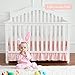 TILLYOU Crib Bed Skirt Dust Ruffle, 100% Natural Cotton, Nursery Crib Bedding Accessory Toddler Bedskirt for Baby Boys Girls, 14