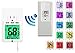 Ambient Weather WS-01T Color Changing Wireless Temperature Night Light with Ambient Backlight (White)