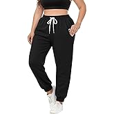 TIYOMI Plus Size Sweatpants for Women Running Pants High Waisted Joggers Lounge Pants with Pockets XL-5XL