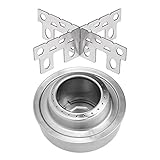 Walmeck Outdoor Alcohol Stove & Rack Combo Set Mini Portable Alcohol Stove with Cross Stand Stove Rack Support Stand