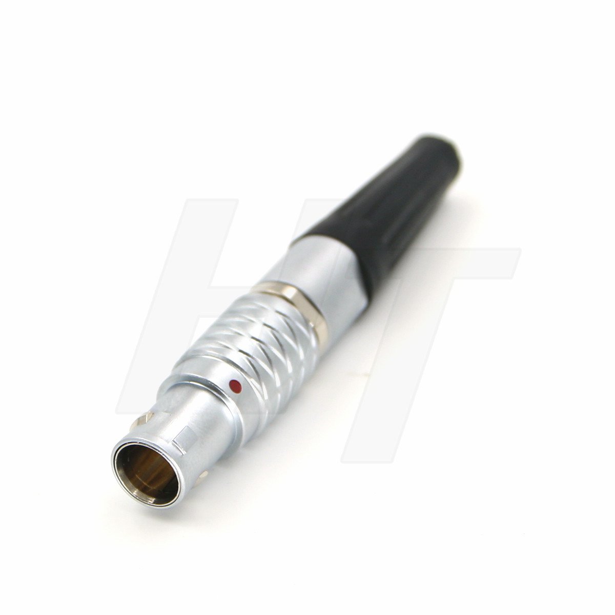 HangTon 1B Multipole Circular Metal Connector Male Straight Plug FGG Push-Pull Quick-Lock Solder (4 Pin, Plug)