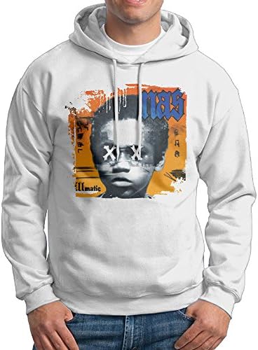 Men's Slim Fit Nas Illmatic Hoodies White
