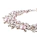 Holylove Statement Necklace for Women Novelty Jewelry Pink Peach Gift Box-8058Pinkpeach Set