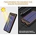 HiGoing Solar Charger, 14000mAh Solar Power Bank Portable Phone Charger Dual USB 5V 2A/1A Output with LED Flashlight IP54 Rainproof for Tablet, iOS Android, Outdoor Camping