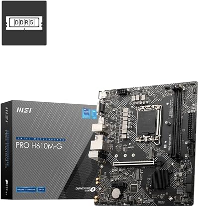 MSI PRO H610M-G ProSeries mATX Motherboard LGA 1700 DDR5 PCIe 4 Intel 12th 13th