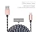 [Apple MFi Certified] Eoso 6.6 Feet/2 M Extra Long Nylon Braided USB Cable with Aluminum Cap on 8 Pin Lightning Connector for iPhone 7 / 6 Plus,iPad Air 2 and More (6.6Ft Rose Gold)