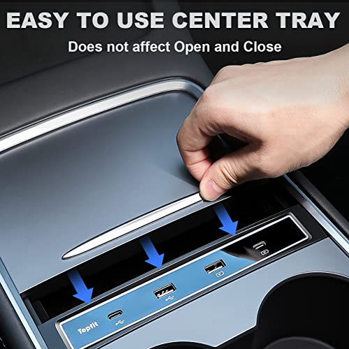 Topfit For Tesla 2021 2022 2023 USB LED Hub Compatible Docking Station 