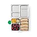 PlanetBox LAUNCH Eco-Friendly Stainless Steel Bento Lunch Box with 3 Compartments for Adults and Kids - Black Carry Bag with Galaxy Magnets