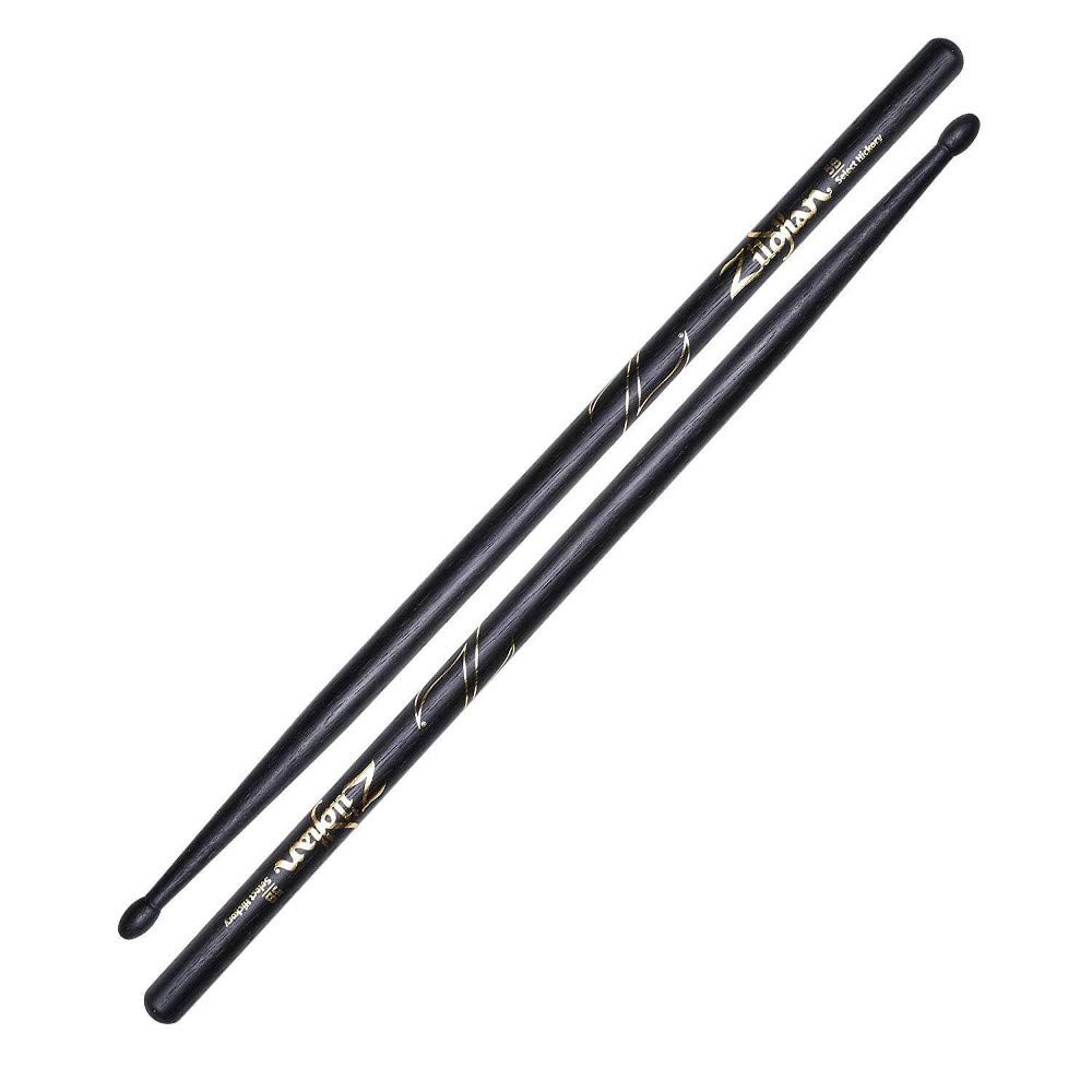 Zildjian Z5BB 5B Hickory Drumsticks - Wood Tip - Black DIP