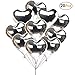 18" Heart Balloons Foil Balloons Mylar Balloons for Party Decorations Party Supplies, 20 Pieces (Silver) primary