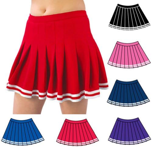 Pizzazz Multi Color Pleated Cheer Uniform Skirt Adult S-2XL
