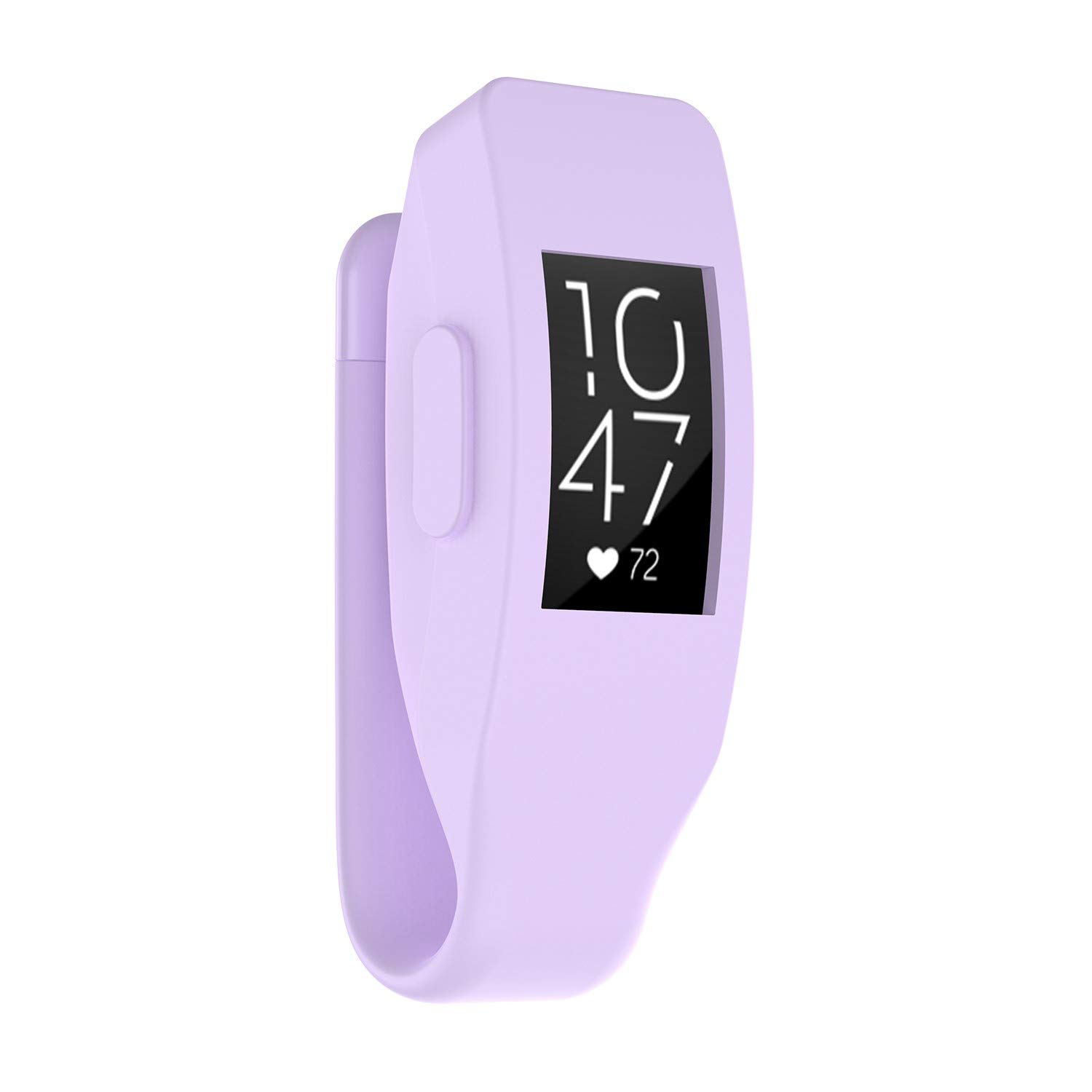 Unodrm Compatible for Fitbit Inspire Clip/Inspire HR Clip/ACE 2 / Inspire 2 Holder Silicone Case Cover Replacement Accessories Clip Clasp Strap Lilac
