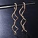 Acefeel Fresh Style Exquisite Threader Dangle Earrings Curve Twist Shape for Women's Gift E159