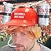 Fairly Odd Novelties Make America Great Again Beer & Soda Guzzler Helmet, Red Funny Trump Political Drinking Party Hat
