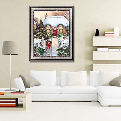 Christmas Diamond Painting Kits for Adults, BENBO Full Drill 5D DIY Paint by Numbers Mosaic Cross Stitch Arts Craft for Home Wall Decor, 11.8Inx15.8In