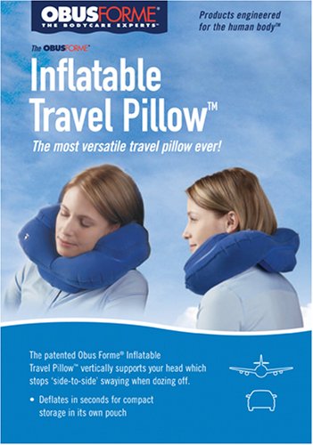 Obusforme Inflatable Travel Pillow Best Ergonomic Neck Pillow