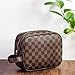 Rocket 92 Creations Checkered Makeup Bag for Women - Portable Multifunctional Cosmetic Bag - Toiletries Organizer Pouch with Zipper - Perfect for Makeup Tools, Lipstick, Eyeshadow & Brushes, Brown
