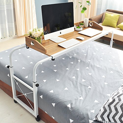Buy Soges Overbed Table 55" Laptop Cart Computer Table for Working or