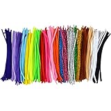 Pistha 400Pcs Pipe Cleaners Chenille Stem 6mm x 12 inch Reusable Craft Bendable Twistable Children Puzzle Kindergarten Handmade DIY Art Supplies Home Decor Assorted Colors Assorted Colors